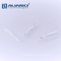 150ul Lab GlassConical Micro Insert com pés de polímero adequados para frascos de 9-425